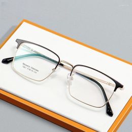 Sunglasses Frames 51mm Men's Glasses Frame Small Full Square Eyebrow Wire Memory Titanium 7001 Myopia Spectacle