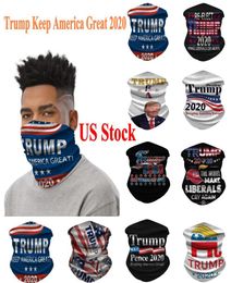US STOCK Trump 2020 Cycling Masks Scarf Bandana Motorcycle Scarves Headscarf Neck Face Mask Outdoor Trump Keep America Great FY9151587523
