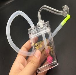 unbreakable plastic Oil Burner Water Bong hand water smoke pipe with oil burner pyrex portable oil rig bong whole cheapest3476242