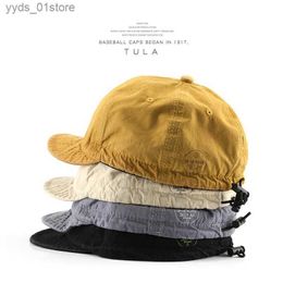 Ball Caps New Cotton Baseball C for Women and Men Casual Soft Top Short Brim Hip Hop Snback Hat Summer Sunscreen Cs Dad Hats Unisex L240314