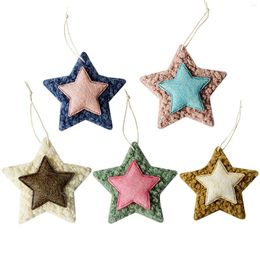 Christmas Decorations Tree Five Pointed Star Pendant Small Accessories Plush Doll