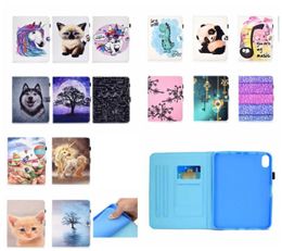 Fashion Animal Flip Leather Cases For iPad Mini 6 2021 1 2 3 IPAD4 5 Air4 9.7'' 7 Pro 10.5 10.2 Cute Flower Butterfly Forest Beach Panda Wallet Holder Cover4480192