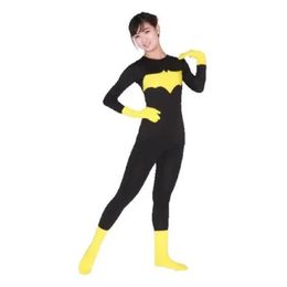 Female bat Halloween cosplay catsuit costume tights jumpsuit spandex lycar Bodysuit Zentai Suits Fancy Stage performance costumes