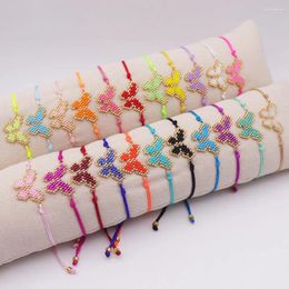 Strand Mosengkw Fashion Candy Colour Butterfly Design Miyuki Bracelet Handmade Boho Luxury Rice Bead