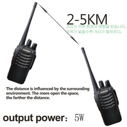 Walkie Talkie 6pcs Baofeng BF-888S 5km Long Range Walkie Talkie UHF 400-470MHz Ham Two Way Radio Channel 16 for self-driving travellingL2403L2403