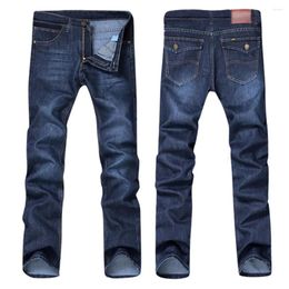 Men's Jeans Men Business Classic Spring Autumn Male Cotton Straight Stretch Brand Denim Pants Summer Overalls Slim Fit Trousers