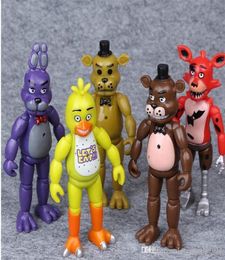 FNAF Five Nights at Freddy039s 5Pcs Lot 18cm Nightmare Freddy Chica Bonnie Funtime Foxy PVC Action Figures model dolls Toys kid2388780