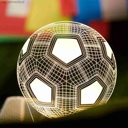 Table Lamps 1pc 3D Football Luminous Night Light - Sports Decorative Table Lamp for Home Dcor