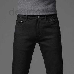 Men's Jeans designer Autumn Fashion Brand Jeans Mens Korean Slim-fit pants Slim Fit Thick High end European Youth Pants BD1A