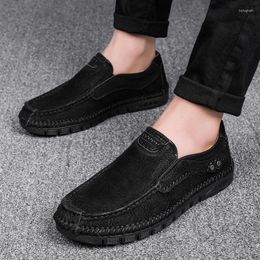 Casual Shoes Men's High-quality Leather Retro Low-top Sneakers Breathable And Comfortable Fashion