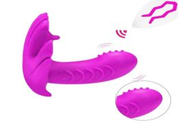 Wearable Butterfly Dildo Vibrator Panties Sex Toys for Women G Spot Clitoris Stimulator Wireless Remote Control Adults Sex Shop MX3812405
