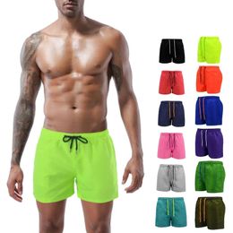 Beach Shorts Men Trunk Summer Short Pants Solid Breathable Quick Dry Swim Shorts Surfing Men Thigh Length S-4XL Plus Size Shorts 240311