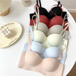 2024 Spring/Summer Small Breast Gathering Underwear Womens Strapless Bra No Steel Ring Collection Sexy Womens Bras