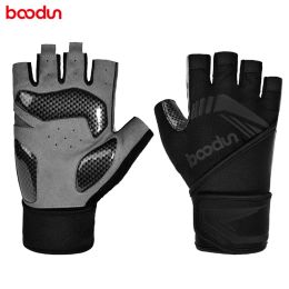 Lifting Boodun Men Weight Lifting Gloves Half Finger Gym Fitness Gloves with Wrist Wrap Support Crossfit Sport Training Workout Gloves