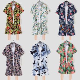 Designer Suit Summer Beach Mens Sanya Seaside Holiday Style Two-piece Clothes Hawaiian Travel Wear Lovers G83c