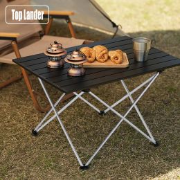 Furnishings Mini Portable Folding Table Camping Lightweight Aluminum Outdoor Hiking Fishing Picnic Beach Tourist Backpacking Roll Tables