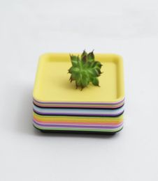 Smoking Accessories Colorful Square Portable Plastic Mini Preroll Scroll Roll Tray Holder Dry Herb Tobacco Grinder Smok Plate t3714424