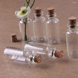 Bottles Smooth Transparent 10ml High Temperature Resistance Mini Cork Stopper Glass Bottle Craft Messages Jar Containers