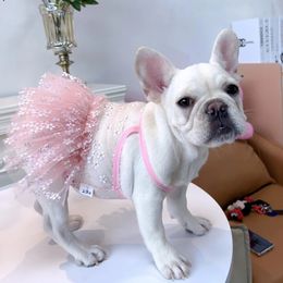 Pug Dog Dress French Bulldog Clothes Tutu Skirt Poodle Bichon Frise Schnauzer Frenchies Clothing Pet Costume Apparel Dresses 240228
