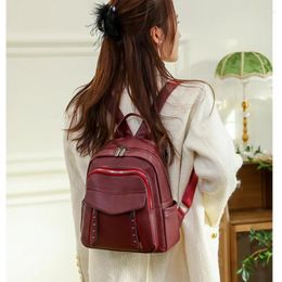 Waist Bags Luxury Backpack Women Pu Leather Anti-theft Travel Fashion School Shoulder Mochila Feminina