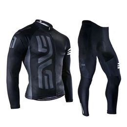 Cycling Jersey Long Sleeve for Men Bicycle Clothing Pants with Gel Padding 2024 Spring Autumn 240228
