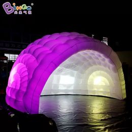 wholesale Personalized 10x10x4.5mH (33x33x15ft) LED lighting inflatable dome tent for stage prop dome igloo wedding party toys sports