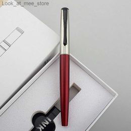Fountain Pens Fountain Pens Luxury Metal Fountain Pen Student Writing Calligraphy Fine 0.5mm Nib Office Supplies Stationery for School Ink Pen Stationery Q240314