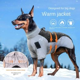 Dog Clothes Autumn and Winter Warm Pet Clothes Reflective Warm Dog Jackets Suitable for Large Dogs Outdoor Clothing 240301
