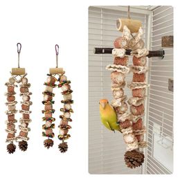 Other Bird Supplies Toy Corncob Tearing Chewing For Teeth Pinecone Cluster Cage Hanging Pet Grinding