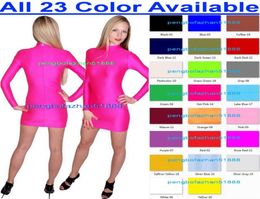 23 Color Lycra Spandex Women039s Dresses Nightclub Skirt Sexy Women Party Dress Skirts Clothes Back Zipper Halloween Cosplay Co5540167