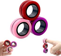 Anti Stress Magnetic Rings Unzip Toy Magic RingTools Children Magnetic Ring Finger Spinner Ring Adult Toys Wholesale9557788