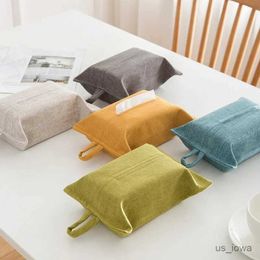 Tissue Boxes Napkins Paper Towel Set Hanging Rope Fabric Tissue Box Wholesale Simple Ins Wind Living Room Home Desktop Car Drawing Paper Bag Hanging