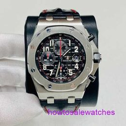 AP Wrist Watch Fancy Watch Royal Oak Offshore Series Male 42mm Diameter Precision Steel Mens Leisure Watches 26470ST.OO.A101CR.01