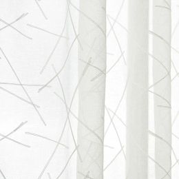 Curtains White Embroidery Tulle Window Curtains for Living room Geometry Sheer Curtains for Bedroom Voile Curtain Drapes Blind Finished