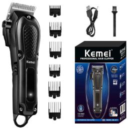 Trimmers Kemei rechargeable hair clipper cordless beard hair trimmer for men powerful electric hair cutter machine adjustable haircut