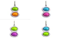 kids Adult Push Sensory Toy Simple Key Ring 2 Balls Keychain Stress Relief Vent Toy Bag Pendants Finger Game Toy HH33011119449