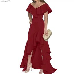 Basic Casual Dresses Lady Split Vintage Long Evening Party Dress Women Sleeveless Casual V Neck Maxi Dress 2024 A Line Solid Long DressL2403