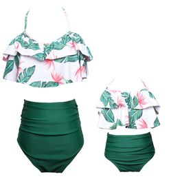 Mvupp Mother Daughter Swimsuit Family Matching Clothes Outfits Mommy And Me Bikini Mom Baby Girl Swimwear Look Clothing Women Y1906806444