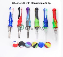 Silicone NC With Titanium TipQuartz Tip Food Grade Silicone Dab NC Portable Smoking Accessories For Wax Dab Oil Rig Water Pipes4256696