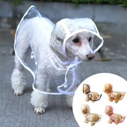 Dog Apparel Outdoor Jacket Puppy PU Raincoat Transparent Hoodies Pet Clothes For Small Dogs Clothing Chihuahua Waterproof S-XL