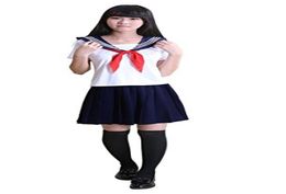 Japan School Girls Sailor Dress Shirts Uniforms Cosplay Costumes3621989