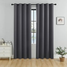 Curtains Curtains Blackout Bedroom Opaque Blinds Curtain for Window Living Room Kitchen Treatment Ready Made Small Drapes Window Curtain