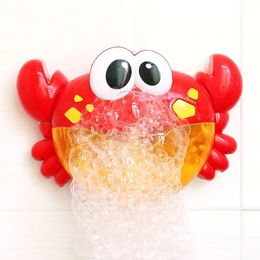 Blowing Bubble Frog Crabs Baby Bath Toy Bubble Maker Swimming Bathtub Soap Machine Toy for Children With Music Water Toy 240228