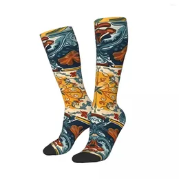 Men's Socks Andalusian Tiles Spanish Ceramic Men Women Windproof Novelty Spring Summer Autumn Winter Stockings Gift