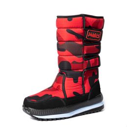 HBP Non Brand Winter Snow Boots Plush Warm Anti-Slip Cotton Midi Camo Colors Women Men Boots