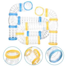 Cages Guinea Accessoriess Hamster Tube Kit Clear Connector External Pipe Cage DIY Tunnel Pet Supplies Tubes Guinea