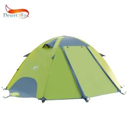 Shelters Desert Fox Backpacking Waterproof Tent 23 Person Fiberglass Poles Double Layer Family Camping Instant Setup Tent for Hiking