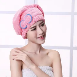 Towel Women Hair Drying Hat Quick-dry Cap Girls Bath Solid Colour Soft Absorption Dry Bathroom Products
