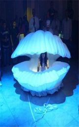 White Inflatable Shell With LED Strip and Blower For Wedding or Music Party Event Stage Decoration6899723