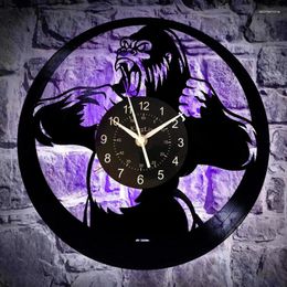 Wall Clocks Monkey Gorilla Record Clock Unique Bedroom Or Livingroom Decor - Gift Ideas For Boys And Girls Modern Art